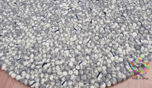 Load image into Gallery viewer, Felt Ball Rugs 20 cm - 250 cm Shades of Grey and White (Free Shipping)