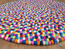 Load image into Gallery viewer, Felt Ball Rugs 90 cm - 250 cm .100 % Wool. Handmade in Nepal (Free Shipping)