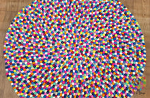 Load image into Gallery viewer, Felt Ball Rugs 90 cm - 250 cm .100 % Wool. Handmade in Nepal (Free Shipping)