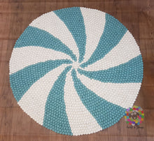 Load image into Gallery viewer, Felt Ball Rugs 90 cm - 250 cm Spiral Rug 100 % Wool Imported from New Zealand. Handmade in Nepal (Free Shipping)
