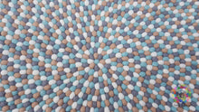 Load image into Gallery viewer, Felt Ball Rug / Moondrop Nursery Pom pom carpet / Pebble Rug (Free Shipping)