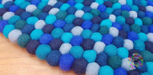 Load image into Gallery viewer, Felt Ball Rug / Nursery Pom pom rug / Pebble Rug / Handmade 100 % Wool (Free Shipping)