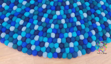 Load image into Gallery viewer, Felt Ball Rug / Nursery Pom pom rug / Pebble Rug / Handmade 100 % Wool (Free Shipping)