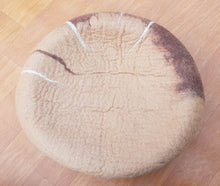 Load image into Gallery viewer, Large Felt Cat Cave (40 cm or 16 Inches Diameter) Cat Bed / Pet Bed / Puppy Bed / Cat House. 100 % Wool Natural Color