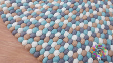 Load image into Gallery viewer, Felt Ball Rug / Moondrop Nursery Pom pom carpet / Pebble Rug (Free Shipping)