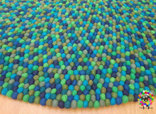Load image into Gallery viewer, Felt Ball Rugs 20 cm - 250 cm Play Mat, teppich , Tapis / tæppe 100 % Wool (Free Shipping)