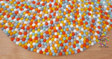 Load image into Gallery viewer, Freckle Felt Ball Rugs 90 cm - 250 cm. 100 % Wool Handmade Nepal Rug (Free Shipping)