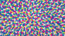 Load image into Gallery viewer, Felt Ball Rug / Nursery Pom pom rug / Girl Room Rug / Pebble Rug / Handmade 100 % Wool (Free Shipping)
