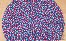 Load image into Gallery viewer, Freckle Felt Ball Rugs 90 cm - 250 cm. 100 % Wool Handmade Nepal Rug (Free Shipping)