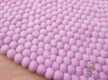 Load image into Gallery viewer, Felt Ball Rugs / Girl Room Rug / Baby Pink Rug / Nursery Rug. Handmade Rug 100 % Wool (Free Shipping)