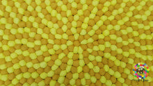 Load image into Gallery viewer, Felt Ball Rugs. Mustard /Yellow /Pom Pom Nursery Rug / Round Rug / Teppich (Free Shipping)