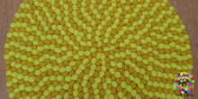 Load image into Gallery viewer, Felt Ball Rugs. Mustard /Yellow /Pom Pom Nursery Rug / Round Rug / Teppich (Free Shipping)