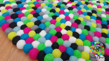 Load image into Gallery viewer, Felt Ball Rugs. Round Felt Ball Rug / Carpet / Home Decor / Pom Pom Nursery Rug / Round Rug / Teppich / Pebble Rug (Free Shipping)
