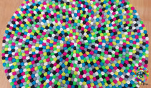 Load image into Gallery viewer, Felt Ball Rugs. Round Felt Ball Rug / Carpet / Home Decor / Pom Pom Nursery Rug / Round Rug / Teppich / Pebble Rug (Free Shipping)