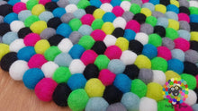 Load image into Gallery viewer, Felt Ball Rugs. Round Felt Ball Rug / Carpet / Home Decor / Pom Pom Nursery Rug / Round Rug / Teppich / Pebble Rug (Free Shipping)