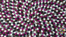 Load image into Gallery viewer, Felt Ball Rugs. Purple Round Felt Ball Rug / Carpet / Home Decor / Pom Pom Nursery Rug / Round Rug / Teppich / Pebble Rug (Free Shipping)