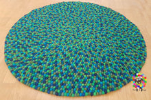 Load image into Gallery viewer, Felt Ball Rugs 20 cm - 250 cm Play Mat, teppich , Tapis / tæppe 100 % Wool (Free Shipping)