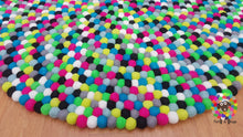 Load image into Gallery viewer, Felt Ball Rugs. Round Felt Ball Rug / Carpet / Home Decor / Pom Pom Nursery Rug / Round Rug / Teppich / Pebble Rug (Free Shipping)