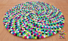 Load image into Gallery viewer, Felt Ball Rugs. Round Felt Ball Rug / Carpet / Home Decor / Pom Pom Nursery Rug / Round Rug / Teppich / Pebble Rug (Free Shipping)