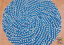 Load image into Gallery viewer, Felt Ball Rugs. Turquoise Round Felt Ball Rug / Carpet / Home Decor / Pom Pom Nursery Rug / Round Rug / Teppich / Pebble Rug (Free Shipping)