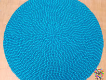 Load image into Gallery viewer, Felt Ball Rug. Turquoise Round Felt Ball Rug / Carpet / Home Decor / Pom Pom Nursery Rug / Round Rug / Teppich / Pebble Rug (Free Shipping)