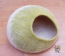 Load image into Gallery viewer, LARGE Felt Cat Cave  (40 cm or 16 Inches Diameter) / Cat Bed / Pet Bed / Puppy Bed / Cat House. 100 % Wool
