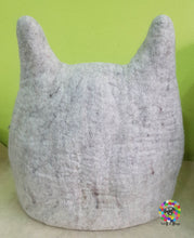 Load image into Gallery viewer, Large Felt Cat Cave / Cat Bed / Pet Bed / Puppy Bed / Cat House. 100 % Wool Natural Color