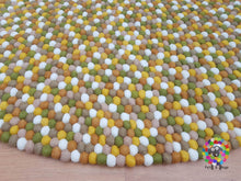 Load image into Gallery viewer, Felt Ball Rug 20 cm - 250 cm Nursery pom pom wool Rug . 100 % wool Handmade Rug (Free Shipping)