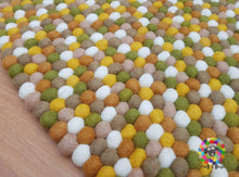 Load image into Gallery viewer, Felt Ball Rug 20 cm - 250 cm Nursery pom pom wool Rug . 100 % wool Handmade Rug (Free Shipping)