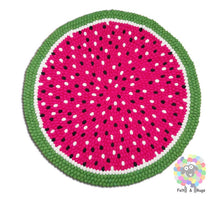 Load image into Gallery viewer, Felt Ball Rug. Watermelon / Children Rug/ Girl Room Rug / Nursery Rug (Free Shipping)