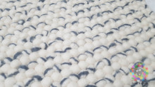 Load image into Gallery viewer, Rectangle Felt Ball Rugs, Tie Dye stripe rug. Home Decor  100 % Wool Carpet (Free Shipping)
