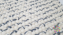 Load image into Gallery viewer, Rectangle Felt Ball Rugs, Tie Dye stripe rug. Home Decor 100 % Wool Carpet (Free Shipping)