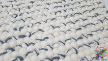 Load image into Gallery viewer, Rectangle Felt Ball Rugs, Tie Dye stripe rug. Home Decor 100 % Wool Carpet (Free Shipping)