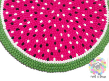 Load image into Gallery viewer, Felt Ball Rug. Watermelon / Children Rug/ Girl Room Rug / Nursery Rug (Free Shipping)