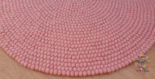 Load image into Gallery viewer, Felt Ball Rugs 20 cm - 250 cm Baby Pink Rug (Free Shipping)