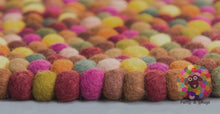 Load image into Gallery viewer, Felt Ball Rugs 20 cm - 250 Nursery Rug/ Living Room Rug/ Pom Pom Rug / Pebble Rug (Free Shipping)