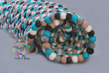 Load image into Gallery viewer, Felt Ball Rugs 20 cm - 250 Nursery Rug/Living Room Rug/ Pom Pom Pebble Rug / Designer Carpet (Free Shipping)