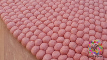 Load image into Gallery viewer, Felt Ball Rugs 20 cm - 250 cm Baby Pink Rug (Free Shipping)