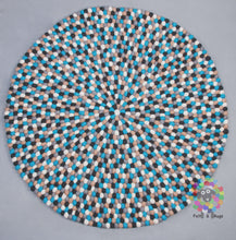 Load image into Gallery viewer, Felt Ball Rugs 20 cm - 250 Nursery Rug/Living Room Rug/ Pom Pom Pebble Rug / Designer Carpet (Free Shipping)