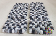 Load image into Gallery viewer, Square Felt Ball Coasters, Set of 6 coasters , Natural coasters, Housewarming Gift , New Home Gift. 100 % Wool