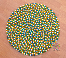 Load image into Gallery viewer, Felt Ball Rug. Nursery Rug/ Pebble Rug / Nursery Rug (Free Shipping)