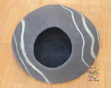Load image into Gallery viewer, XXXLARGE Felt Cat Cave (70 cm /27.6 inches diameter) / Cat Bed / Pet Bed / Puppy Bed / Cat House. 100 % Wool . Handmade in Nepal