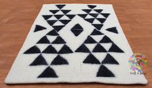 Load image into Gallery viewer, Wool Felt Rug . Handmade from 100 % wool very thick (12 mm to 15 mm thickness) sturdy and warm. (Free Shipping)
