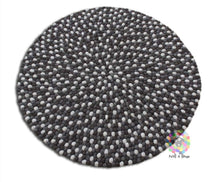 Load image into Gallery viewer, Felt Ball Rug 20 cm - 250 cm Shades of Natural Brown and Grey (Free Shipping)