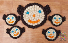 Load image into Gallery viewer, Monkey Felt Ball Trivet and Coasters Set. 100 % Wool
