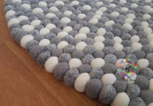 Load image into Gallery viewer, Felt Ball Rugs 20 cm - 250 cm Shades of Grey and White (Free Shipping)
