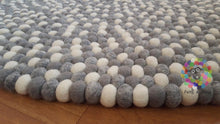 Load image into Gallery viewer, Felt Ball Rugs 20 cm - 250 cm Shades of Grey and White (Free Shipping)
