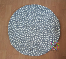 Load image into Gallery viewer, Felt Ball Rugs 20 cm - 250 cm Shades of Grey and White (Free Shipping)
