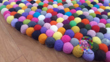 Load image into Gallery viewer, Felt Ball Rugs 20 cm - 250 cm Vibrant Multicolor (Free Shipping)
