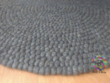 Load image into Gallery viewer, Felt Ball Rugs / Charcol Grey pom pom rug/ Pebble Rug (Free Shipping)
